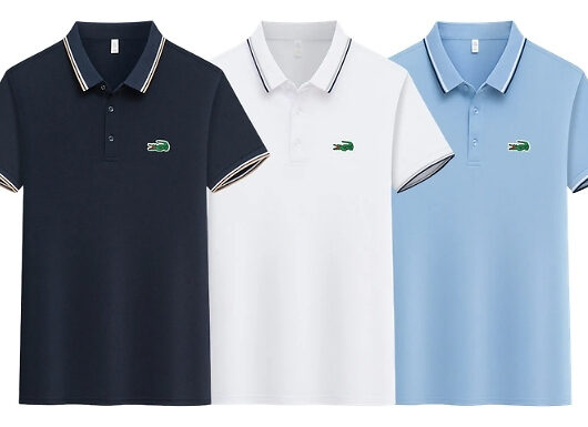 Men's Embroidered Short-Sleeve Polo Shirt - 6 Colours, 7 Sizes!