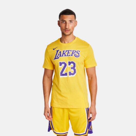 Nike NBA|LeBron Men T-Shirts - Yellow - Size S - Cotton Jersey