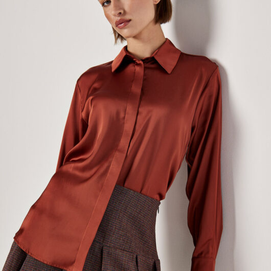 Oversized Satin Shirt