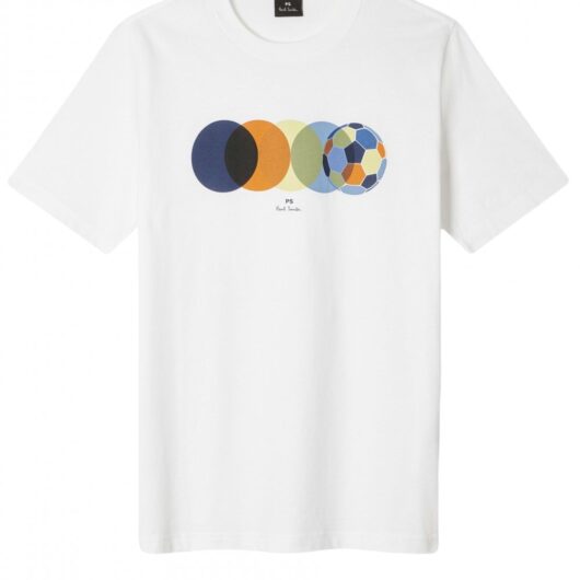 PAUL SMITH PS REGULAR FIT FOOTBALL T SHIRT Size: XXXL, colour: WHITE