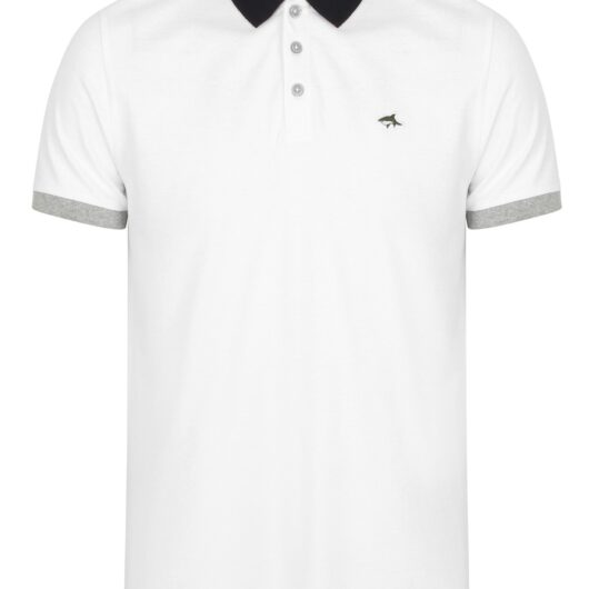 Polo Shirts Langstone Cotton Pique Polo Shirt In Optic White - Le Shark / S - Tokyo Laundry