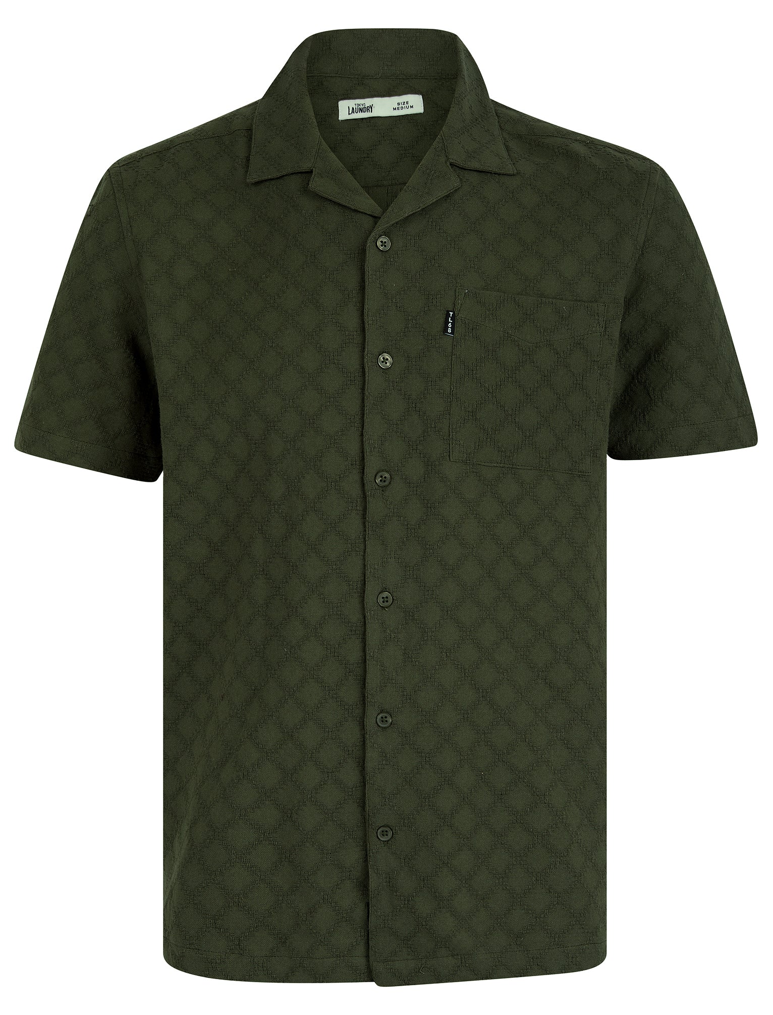 Shirts Alvaro Lightweight Cotton Short Sleeve Cuban Collar Summer Shirt in Grape Leaf / S - Tokyo Laundry