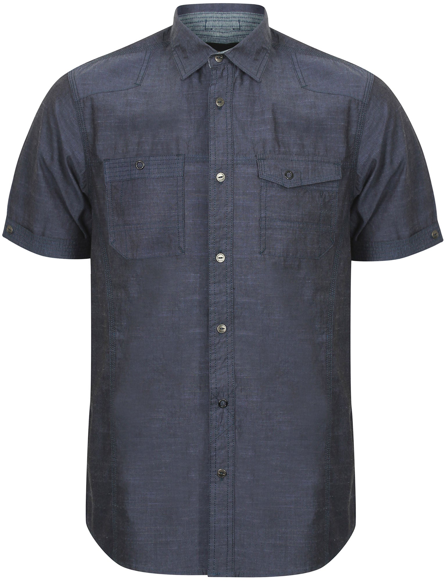 Shirts Kravitz Chambray Short Sleeve Shirt in Indigo Slub - Dissident / S - Tokyo Laundry