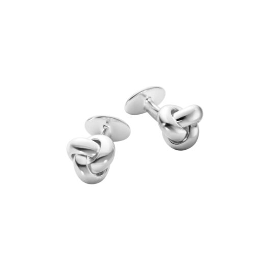 Silver Mens Classic Knot Cufflinks