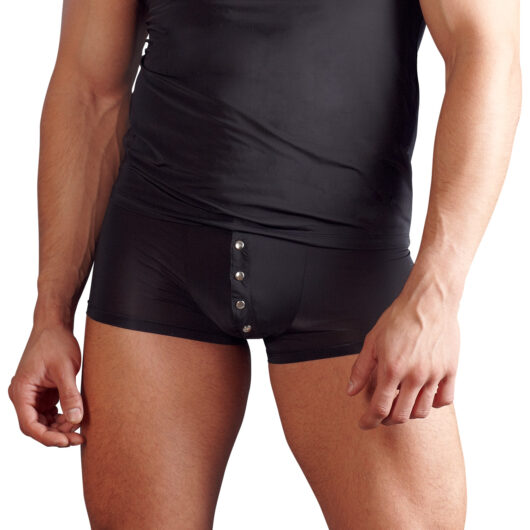 Svenjoyment Boxer Shorts with Buttons - Black - L